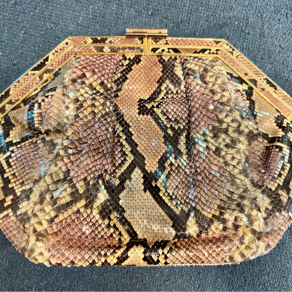 Exquisite Vintage Python Clutch